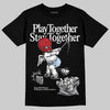 Jordan 5 Retro OG Black Metallic Reimagined DopeSkill T-Shirt Play together, Stay together Graphic Streetwear - Black