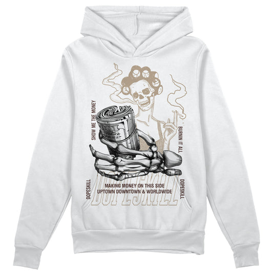 Jordan 1 High OG “Latte” DopeSkill Hoodie Sweatshirt Show Me The Money Graphic Streetwear - White