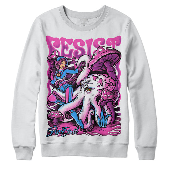 Jordan 4 GS “Hyper Violet” DopeSkill Sweatshirt Resist Graphic Streetwear - White