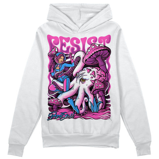 Jordan 4 GS “Hyper Violet” DopeSkill Hoodie Sweatshirt Resist Graphic Streetwear - White