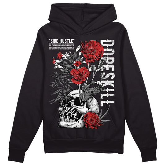 Jordan 1 High OG “Black/White” DopeSkill Hoodie Sweatshirt Side Hustle Graphic Streetwear - Black 