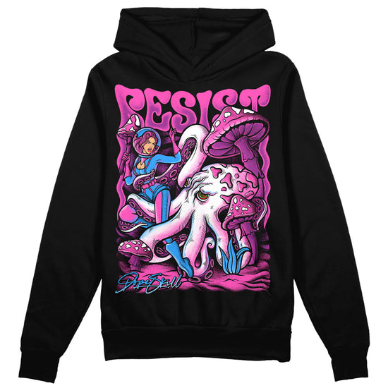 Jordan 4 GS “Hyper Violet” DopeSkill Hoodie Sweatshirt Resist Graphic Streetwear - Black