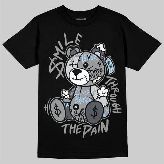 Jordan 5 Retro Wolf Grey (2026) DopeSkill T-Shirt Smile Through The Pain Graphic Streetwear - Black
