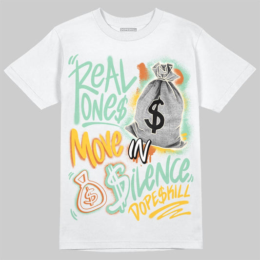SB Dunk Low Rodeo Tourmaline DopeSkill T-Shirt Real Ones Move In Silence Graphic Streetwear - White