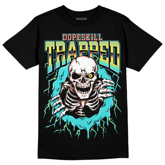 New Balance 9060 “Cyan Burst” DopeSkill T-Shirt Trapped Halloween Graphic Streetwear - Black