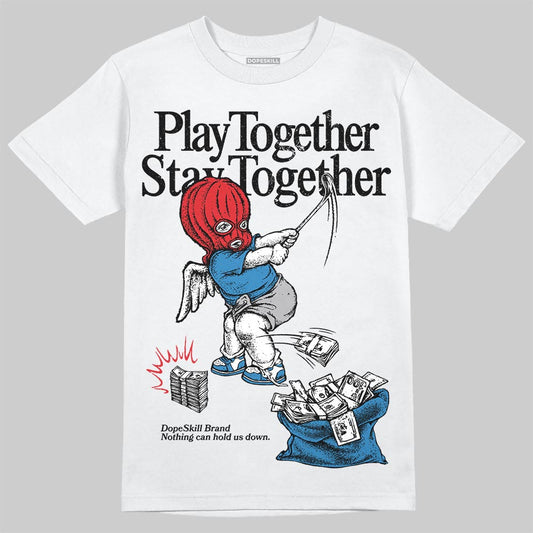 Jordan 3 Retro OG Rare Air DopeSkill T-Shirt Play together, Stay together Graphic Streetwear - White