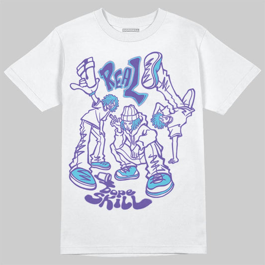 Jordan 8 Retro 'Aqua' 2025 DopeSkill T-Shirt Real Y2K Players Graphic Streetwear - White