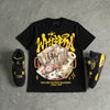 Black Tour Yellow AJ 4 Thunder DopeSkill T-Shirt Whippin Graphic