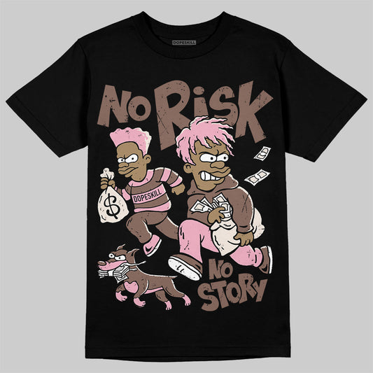 Adidas Campus 00s Dust Cargo Clear ‘Pink’ DopeSkill T-Shirt No Risk No Story Graphic Streetwear - Black