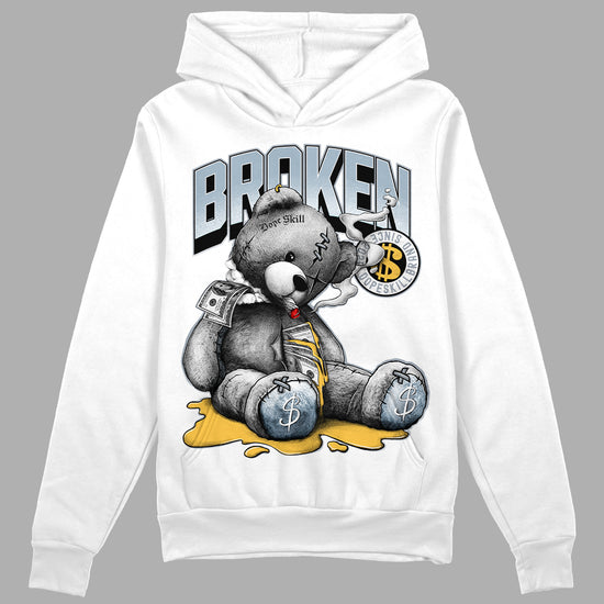 Jordan 13 “Blue Grey” DopeSkill Hoodie Sweatshirt Sick Bear Graphic Streetwear - White 