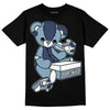 Jordan 1 Mid Diffused Blue DopeSkill T-Shirt Sneakerhead BEAR Graphic Streetwear - Black