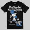 Jordan 12 “Blueberry” DopeSkill T-Shirt Play together, Stay together Graphic Streetwear - Black