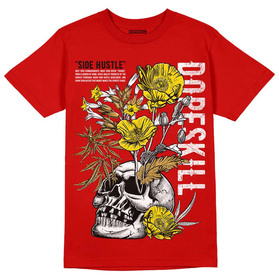 Red Sneakers DopeSkill Red T-shirt Side Hustle Graphic Streetwear