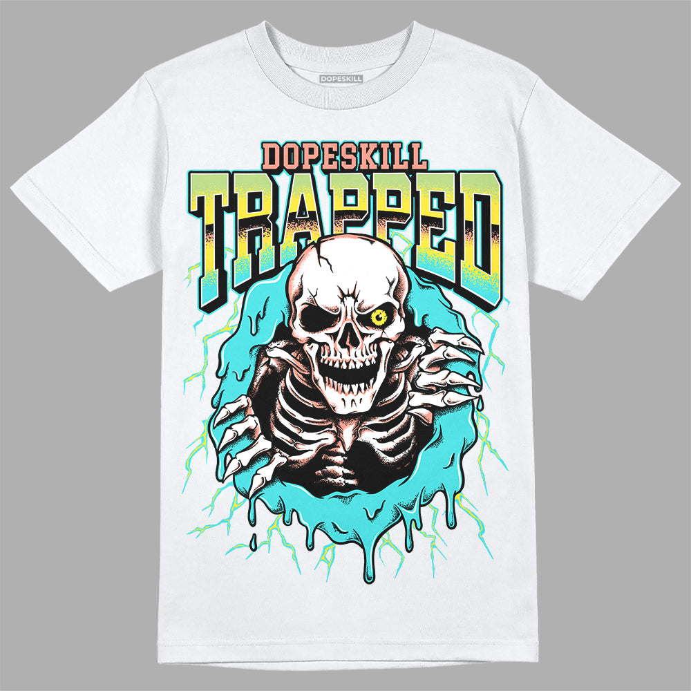 New Balance 9060 “Cyan Burst” DopeSkill T-Shirt Trapped Halloween Graphic Streetwear - White