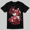 Jordan 4 “Sierra Red" DopeSkill T-Shirt Smile Through The Pain Graphic Streetwear - Black
