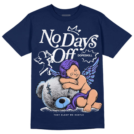 Jordan 5 Midnight Navy DopeSkill Navy T-Shirt New No Days Off Graphic Streetwear