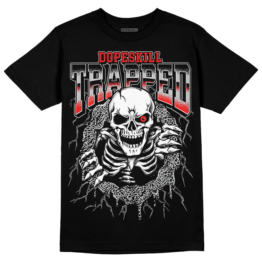 Jordan Spizike Low Bred DopeSkill T-Shirt Trapped Halloween Graphic Streetwear - Black 