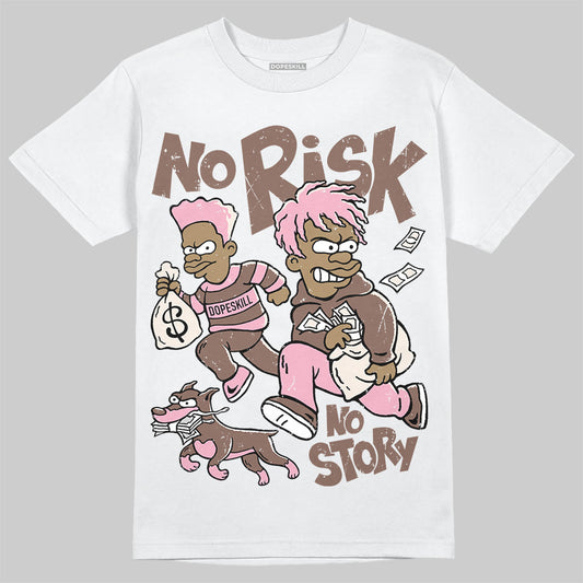 Adidas Campus 00s Dust Cargo Clear ‘Pink’ DopeSkill T-Shirt No Risk No Story Graphic Streetwear - White