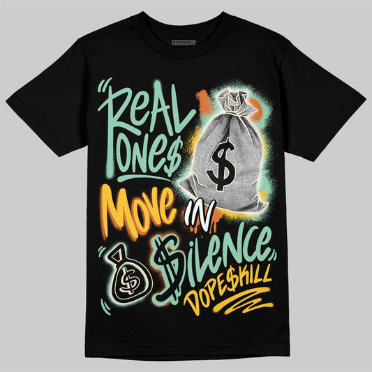 SB Dunk Low Rodeo Tourmaline DopeSkill T-Shirt Real Ones Move In Silence Graphic Streetwear - Black