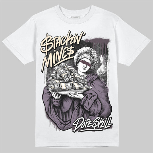 A Ma Maniére x Air Jordan 3 Black Violet Ore DopeSkill T-Shirt Stackin Mines Graphic Streetwear - White