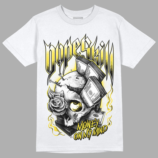 Jordan 11 Low 'Yellow Snakeskin' DopeSkill T-Shirt Money On My Mind Graphic Streetwear - White