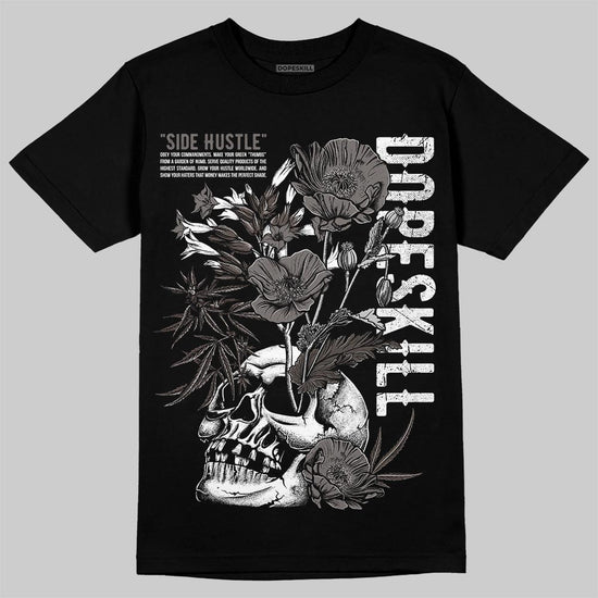 Jordan 4 Retro Cave Stone DopeSkill T-Shirt Side Hustle Graphic Streetwear - Black