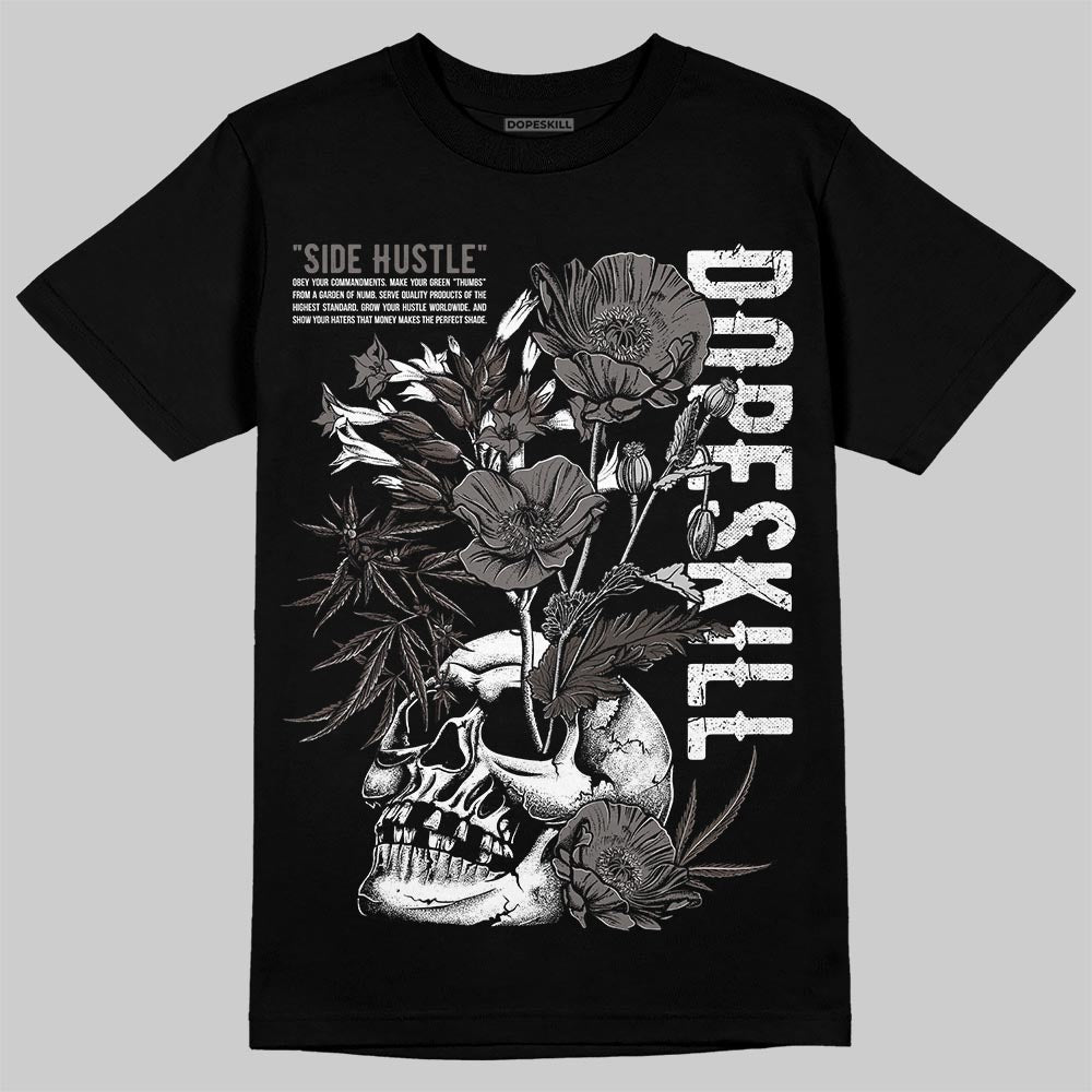 Jordan 4 Retro Cave Stone DopeSkill T-Shirt Side Hustle Graphic Streetwear - Black
