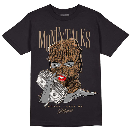 Jordan 3 Retro Palomino DopeSkill T-Shirt Money Talks Graphic Streetwear - Black