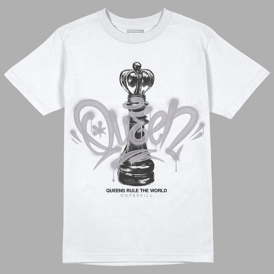 Jordan 2 Cement Grey DopeSkill T-Shirt Queen Chess Graphic Streetwear - White