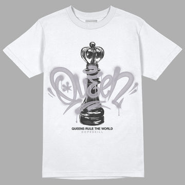 Jordan 2 Cement Grey DopeSkill T-Shirt Queen Chess Graphic Streetwear - White