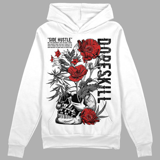 Jordan 1 High OG “Black/White” DopeSkill Hoodie Sweatshirt Side Hustle Graphic Streetwear - White 