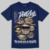 Jordan 12 Retro French Blue (2025) DopeSkill T-Shirt The Mouth With No Droughts Graphic Streetwear - navy