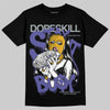 Jordan 4 Retro Lakers DopeSkill T-Shirt Stay It Busy Graphic Streetwear - Black