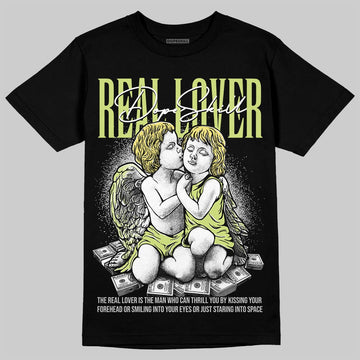 Jordan 4 GS “Light Lemon Twist” DopeSkill T-Shirt Real Lover Graphic Streetwear - Black