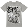 Jordan 4 Retro 'Wet Cement' DopeSkill Grey T-shirt Speak It Graphic Streetwear