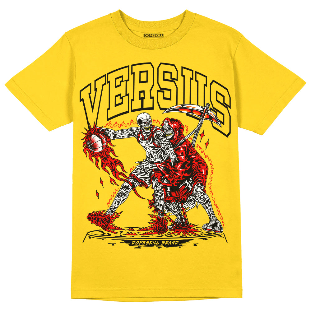 Jordan 4 Thunder DopeSkill T-Shirt VERSUS Graphic Streetwear - Tour Yellow