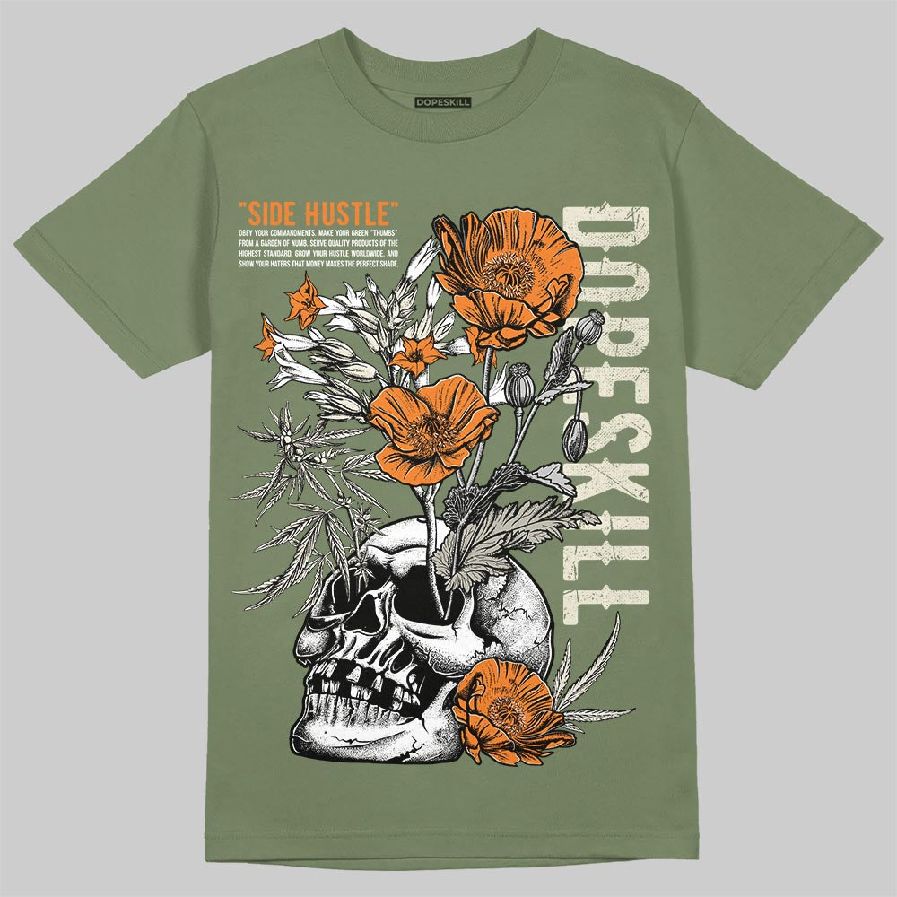 Jordan 4 Retro OG SP Undefeated (2025) DopeSkill T-Shirt Side Hustle Graphic Streetwear - Military Green