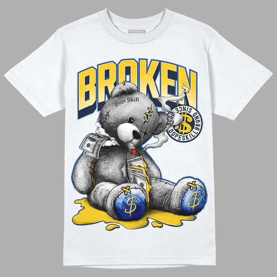 Dunk Low Vintage “Michigan” DopeSkill T-Shirt Sick Bear Graphic Streetwear - White 