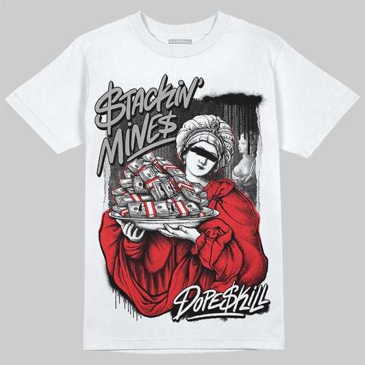 Jordan 4 “White Thunder” DopeSkill T-Shirt Stackin Mines Graphic Streetwear - White