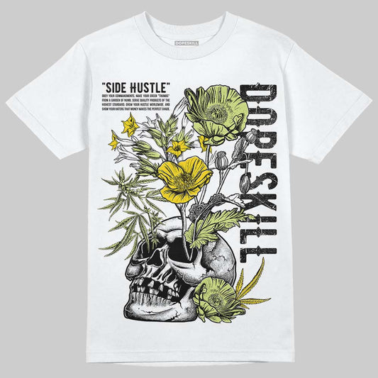 Jordan 5 “Luminous Green” DopeSkill T-Shirt Side Hustle Graphic Streetwear - White