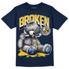 Dunk Low Vintage “Michigan” DopeSkill Midnight Navy T-Shirt Sick Bear Graphic Streetwear 