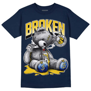 Dunk Low Vintage “Michigan” DopeSkill Midnight Navy T-Shirt Sick Bear Graphic Streetwear 