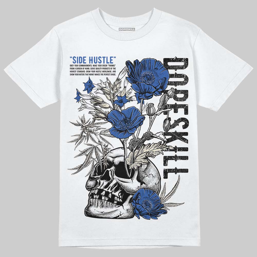 Jordan 1 Low Travis Scott x Fragment DopeSkill T-Shirt Side Hustle Graphic Streetwear - White