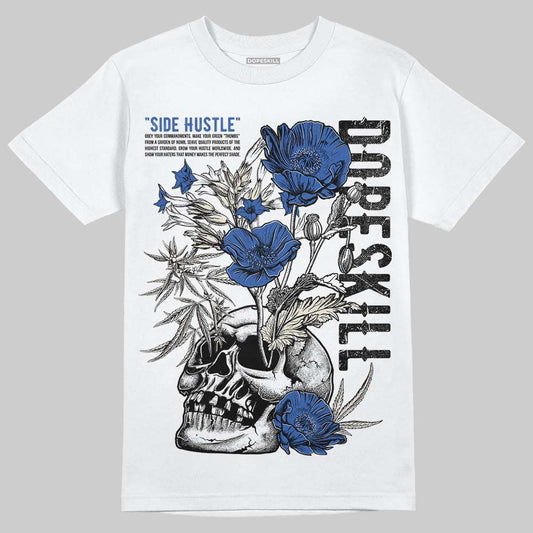 Jordan 1 Low Travis Scott x Fragment DopeSkill T-Shirt Side Hustle Graphic Streetwear - White