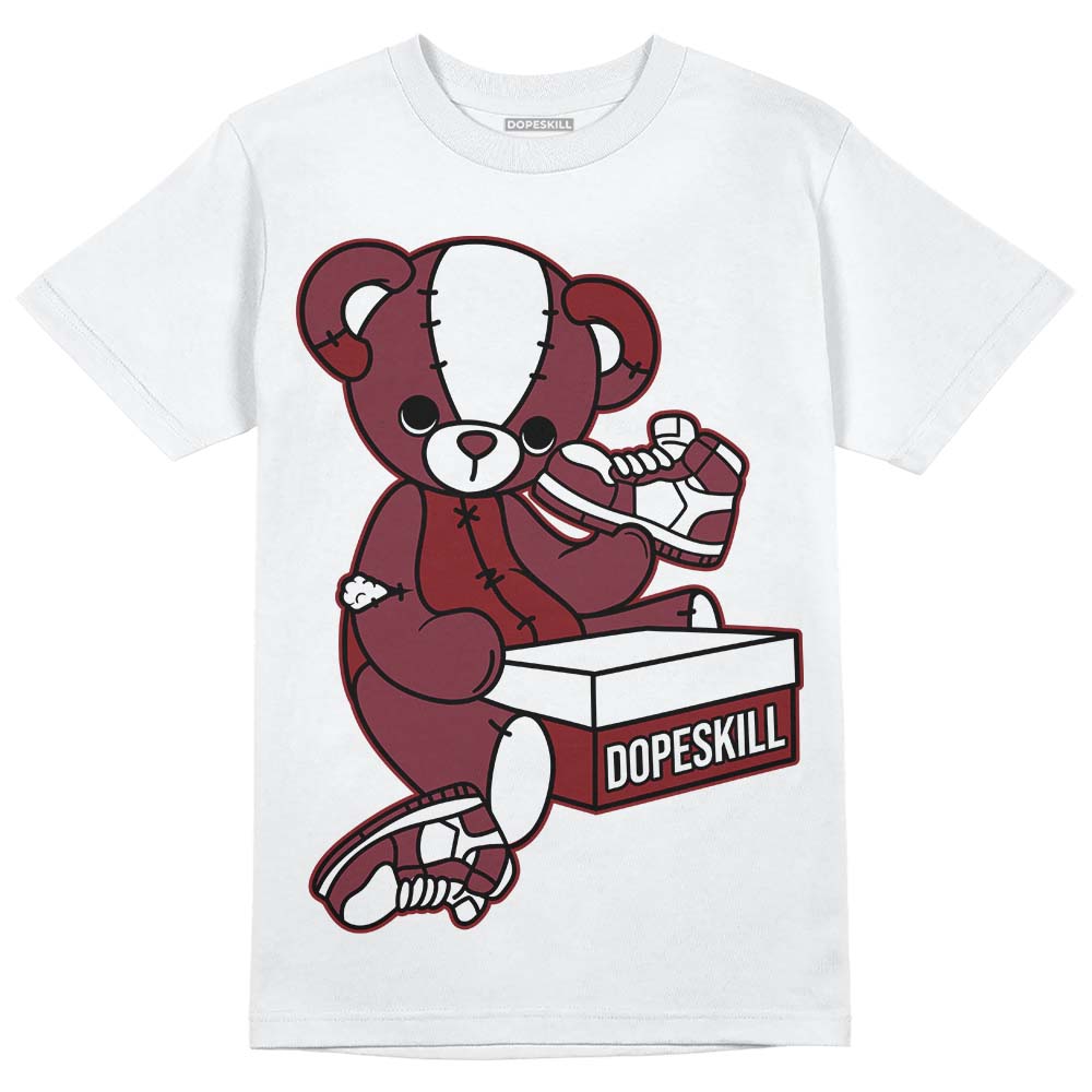 Jordan 1 Retro High OG “Team Red” DopeSkill T-Shirt Sneakerhead BEAR Graphic Streetwear - White