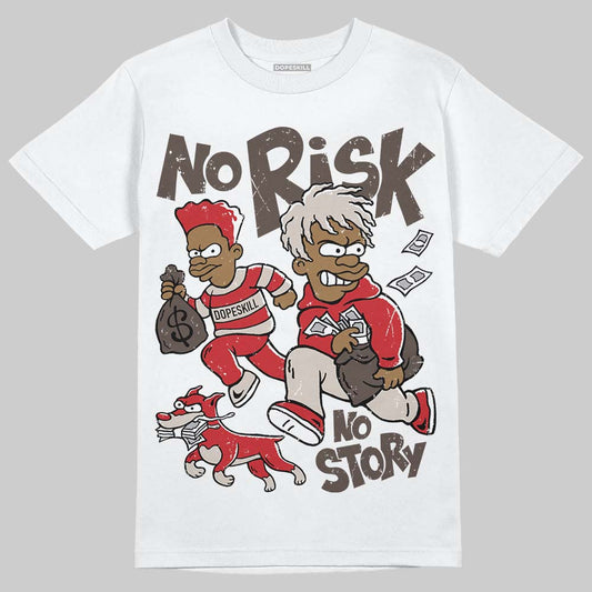 Adidas Samba OG Cloud White Better Scarlet Supplier Colour DopeSkill T-Shirt No Risk No Story Graphic Streetwear - White