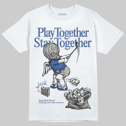Jordan 3 "Lucky Shorts" DopeSkill T-Shirt Play together, Stay together Graphic Streetwear - White