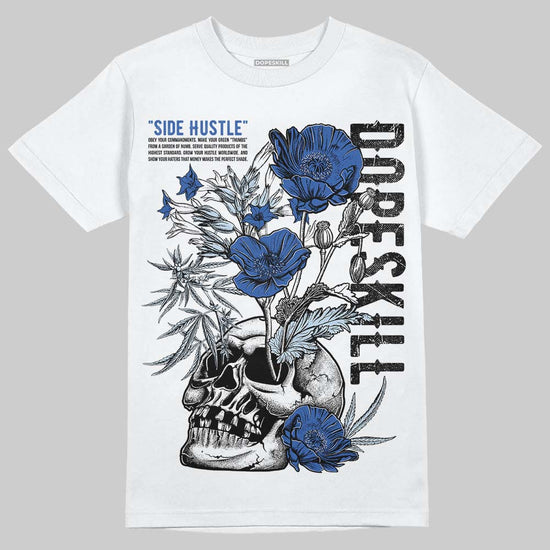 Awake NY x Jordan 5 Retro 'Black Racer Blue' DopeSkill T-Shirt Side Hustle Graphic Streetwear - White 