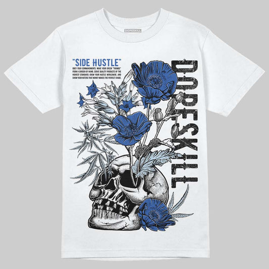 Awake NY x Jordan 5 Retro 'Black Racer Blue' DopeSkill T-Shirt Side Hustle Graphic Streetwear - White 