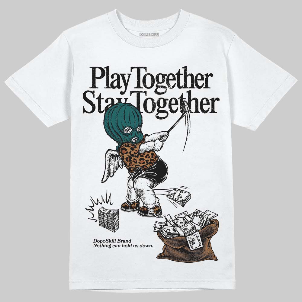 Adidas Samba OG Leopard Pack Collegiate Green DopeSkill T-Shirt Play together, Stay together Graphic Streetwear - White